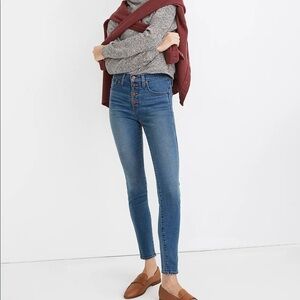 Madewell 10” Hi-Rise Button Fly Skinny Jeans